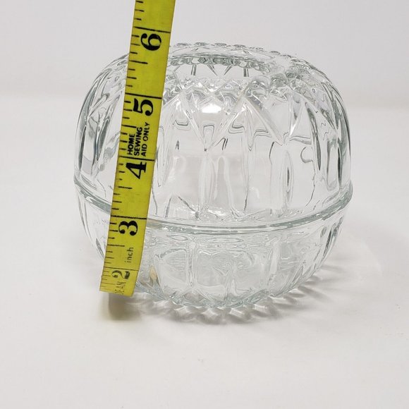 Vintage VTG HOMCO Clear Cut Glass Globe Round Fairy Lamp Light Candle Holder - Picture 11 of 11